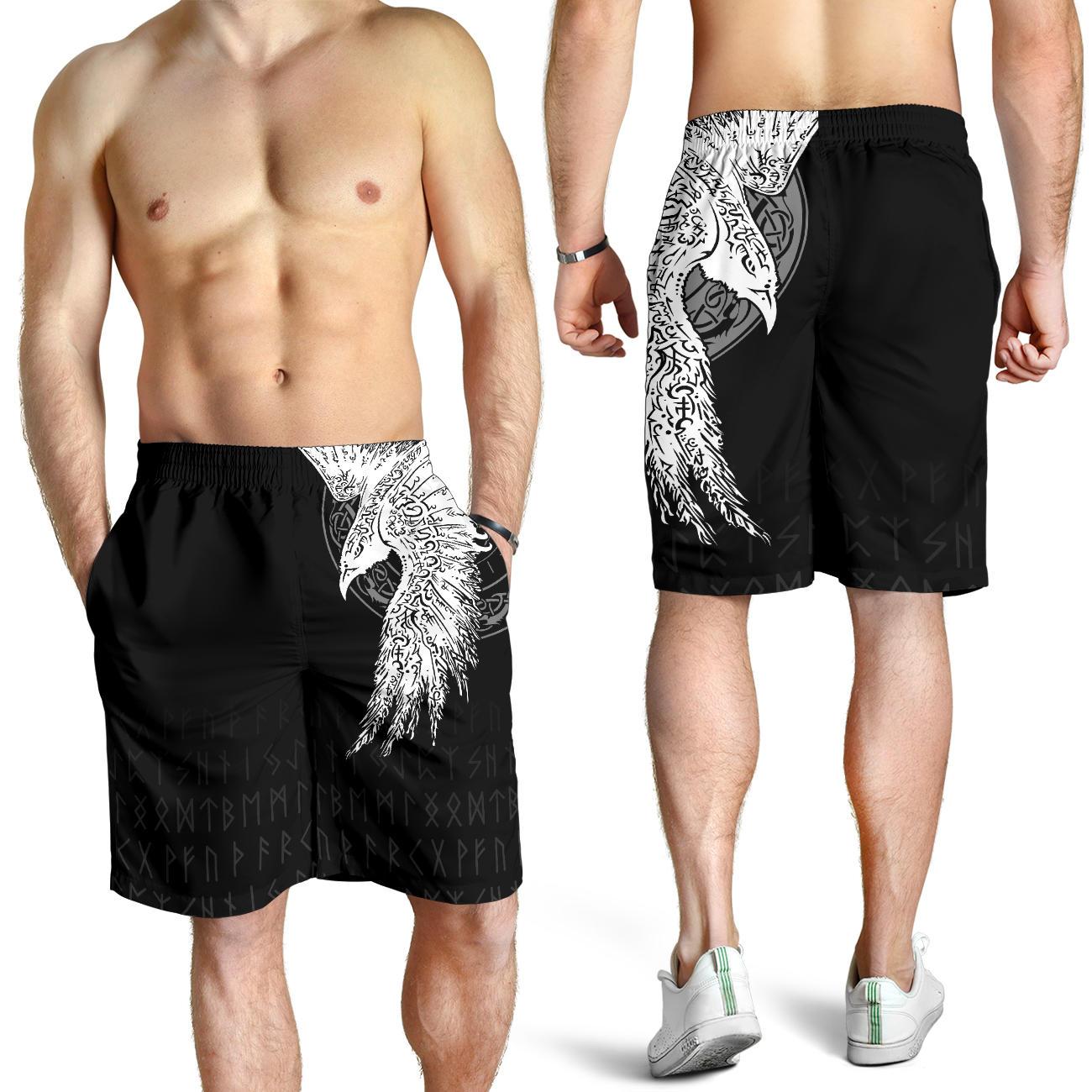 Custom Viking Men's Shorts Mystical Raven Tattoo Special RLT12