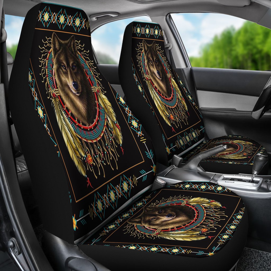 Wolf Dreamcatcher Native American Car Seat Covers LT10