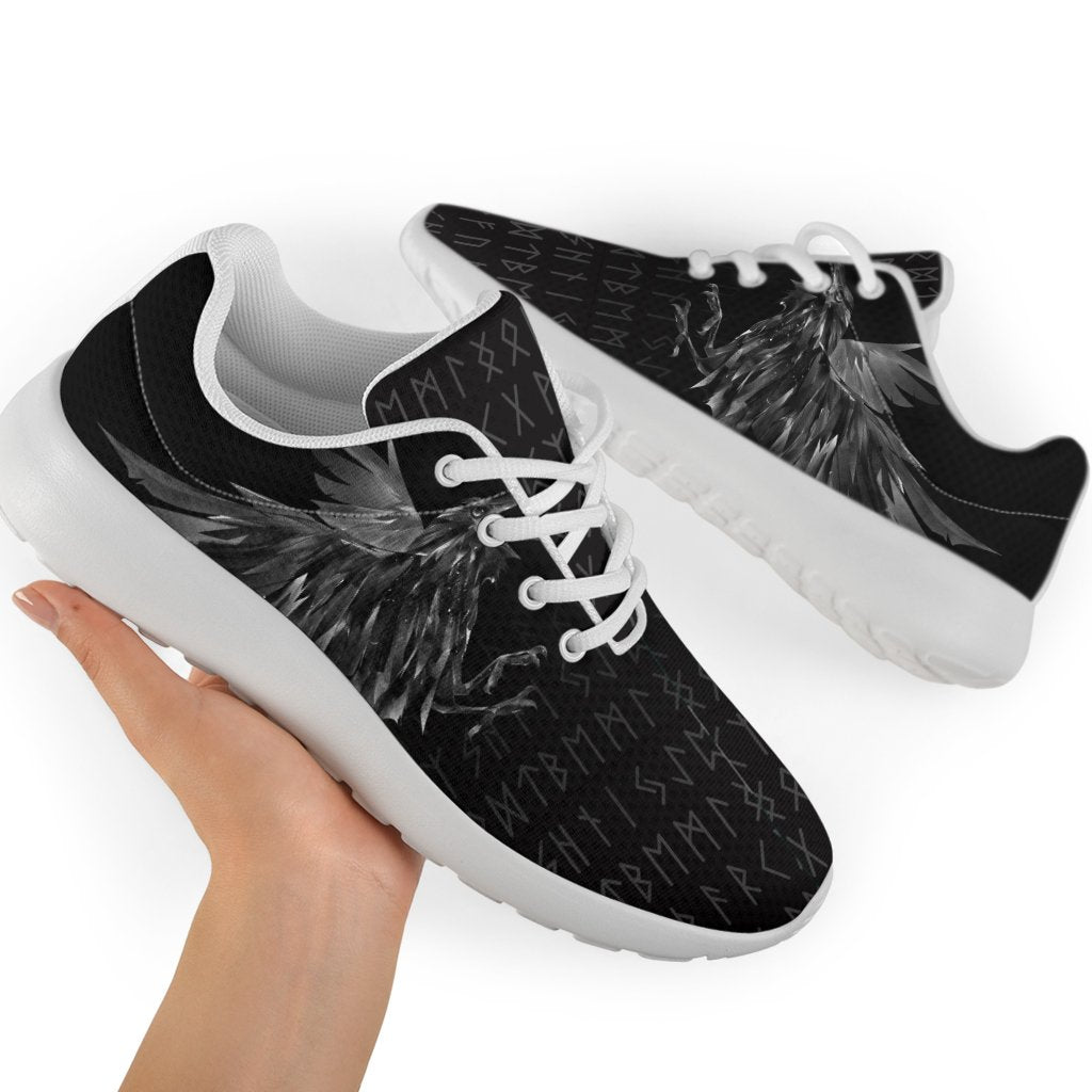 Viking Sporty Sneakers - Odin Huginn and Muninn Rune RLT12