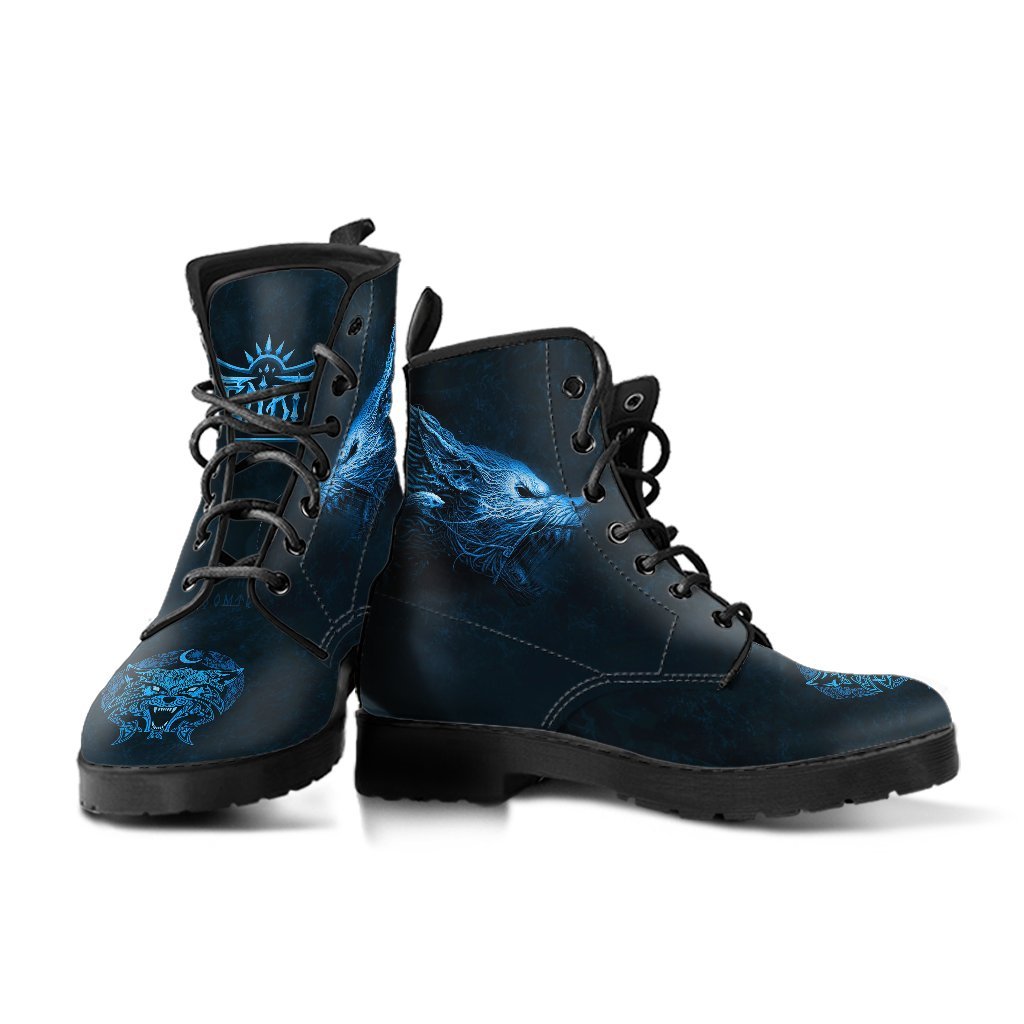 Viking Leather Boots, Fenrir Wolf RLT12