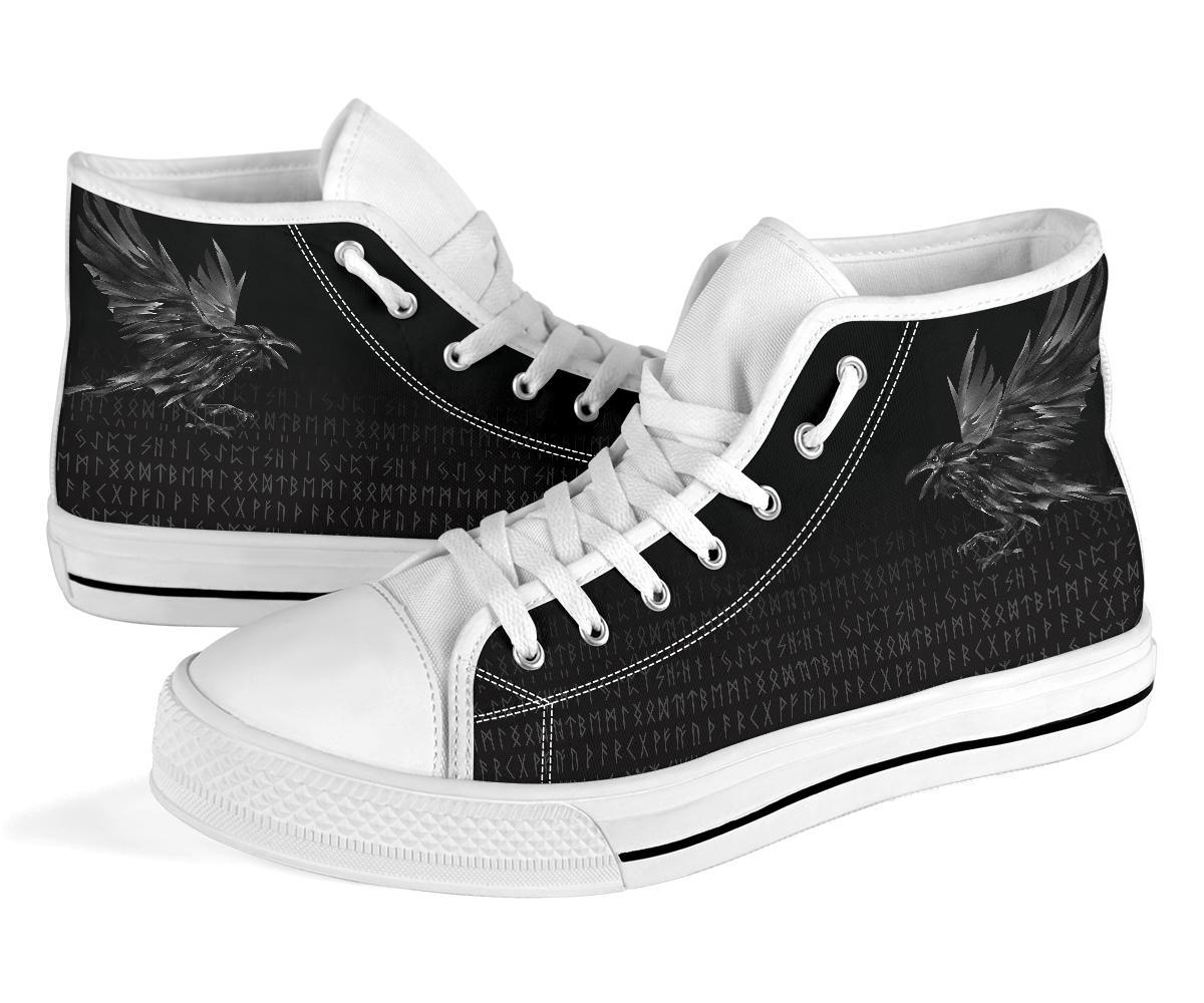 Viking High Top Shoes The Raven Of Odin Rune RLT12