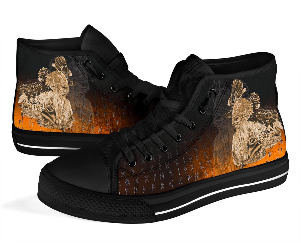 Viking High Top Shoes Odin Raven Viking Gold RLT12