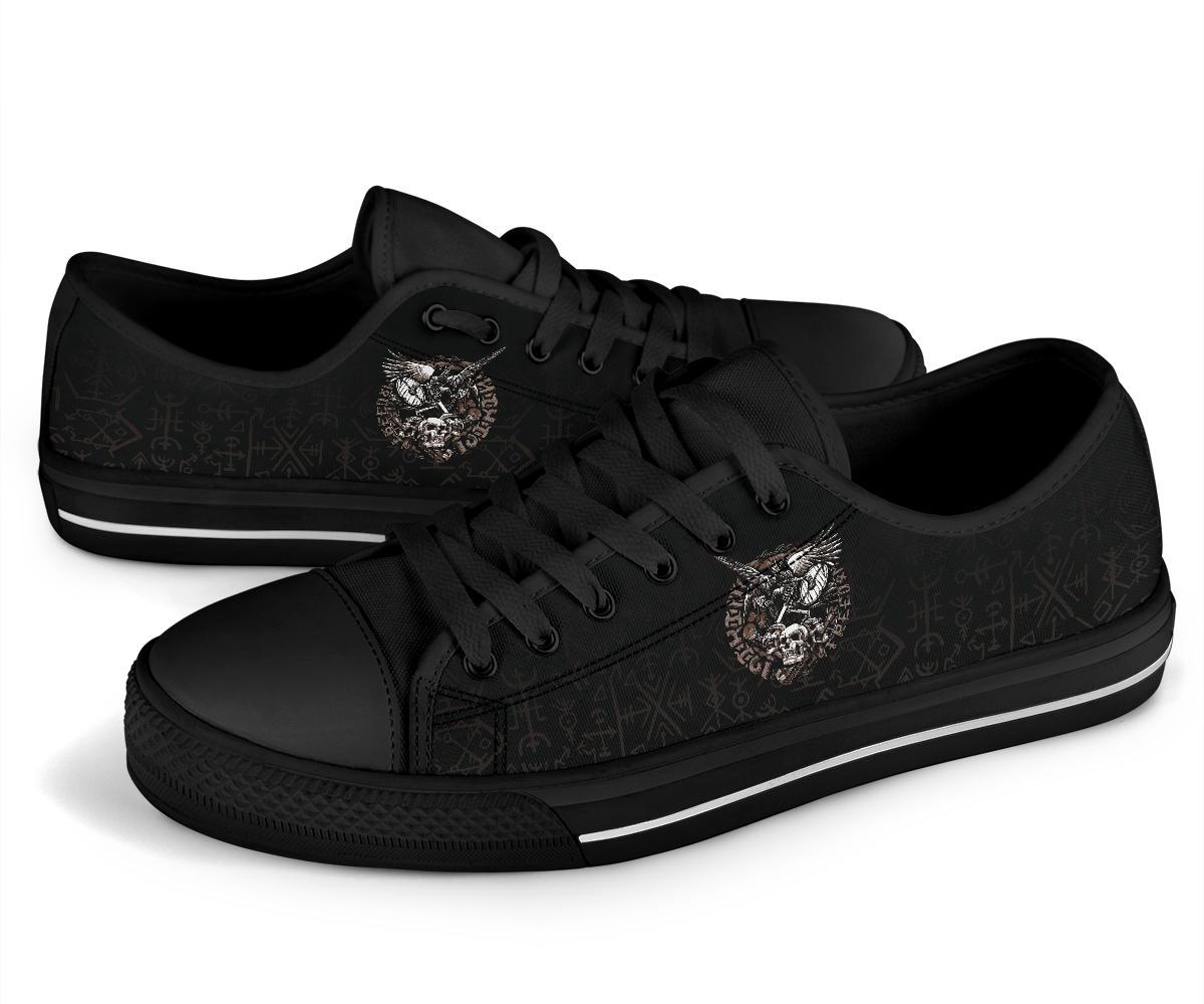 Viking Warrior Tattoo Odin Low Top Shoes RLT12