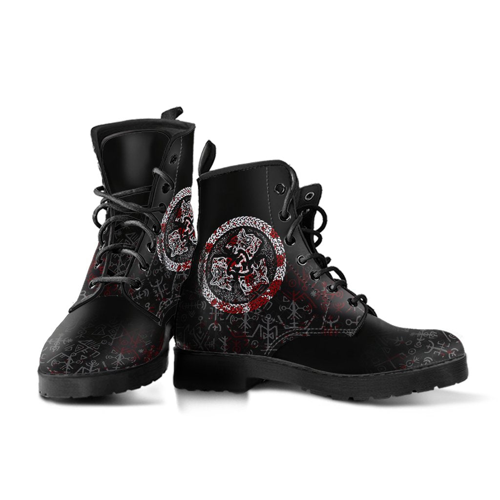 Viking Leather Boots Fierce Blood Wolf Symbol Of A Viking Nordic RLT12
