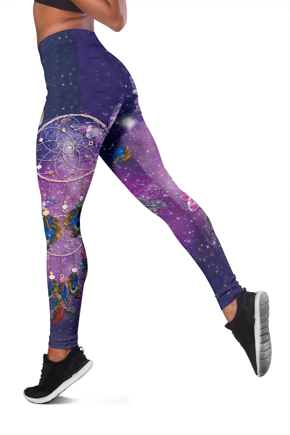 Dreamcacther Butterflies Purple Native American Leggings LT10
