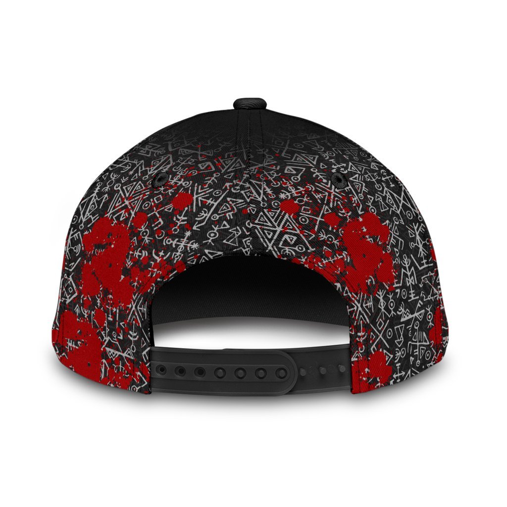 Viking Classic Cap Odin Raven Rune Futhark Blood RLT12