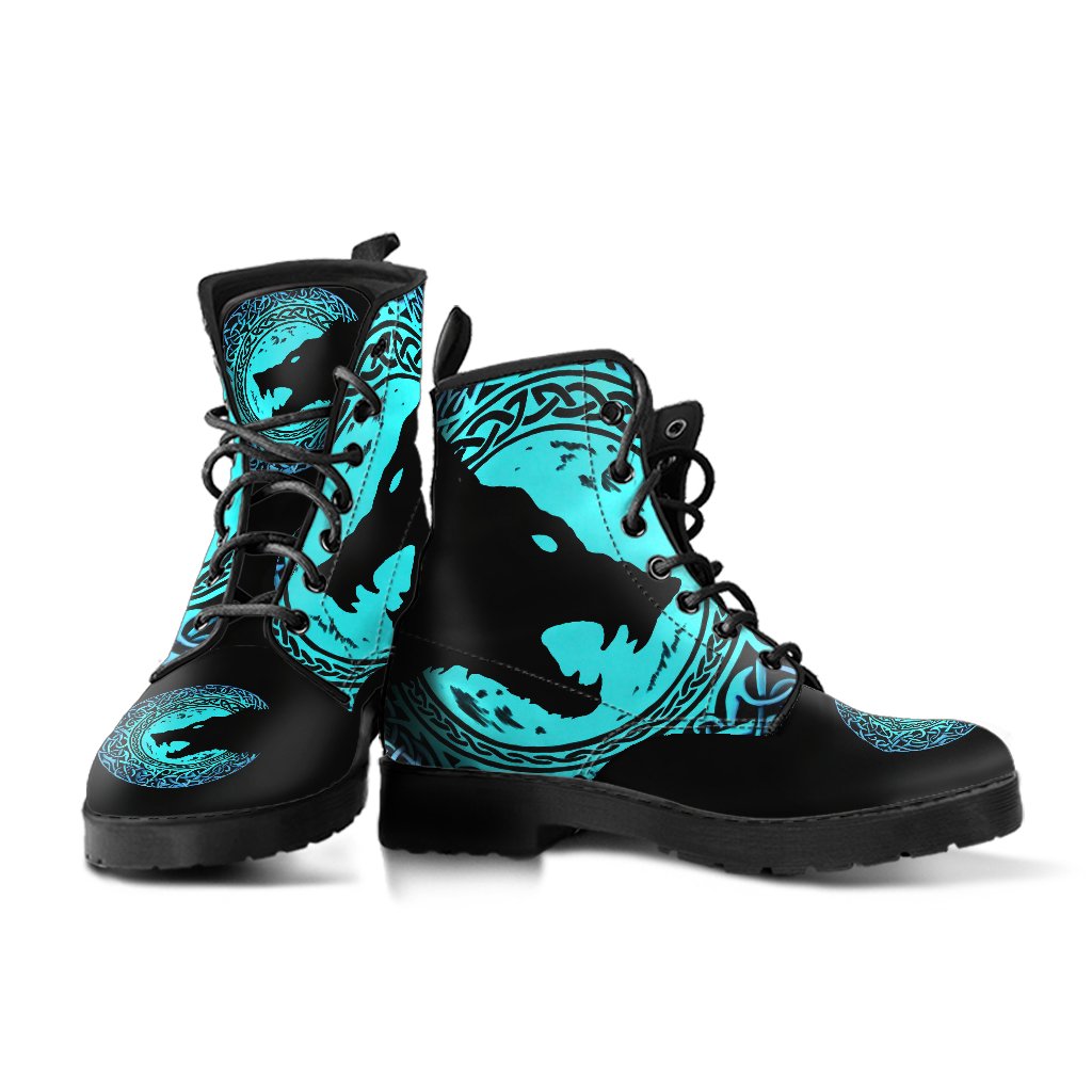 Viking Leather Boots Fenrir Norse Wolf RLT12
