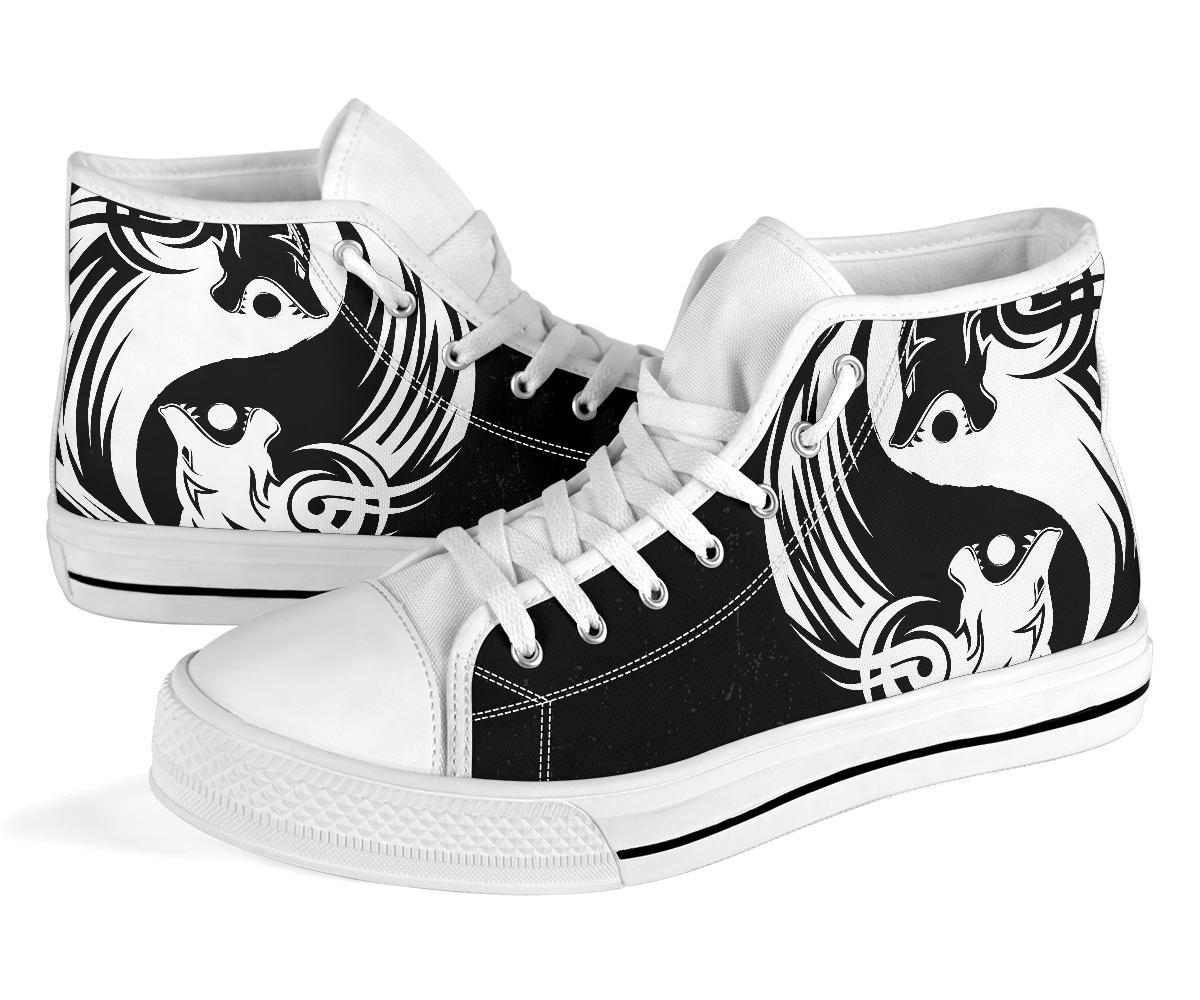 Viking Bomber High Top Shoes Ying Yang Wolf RLT12