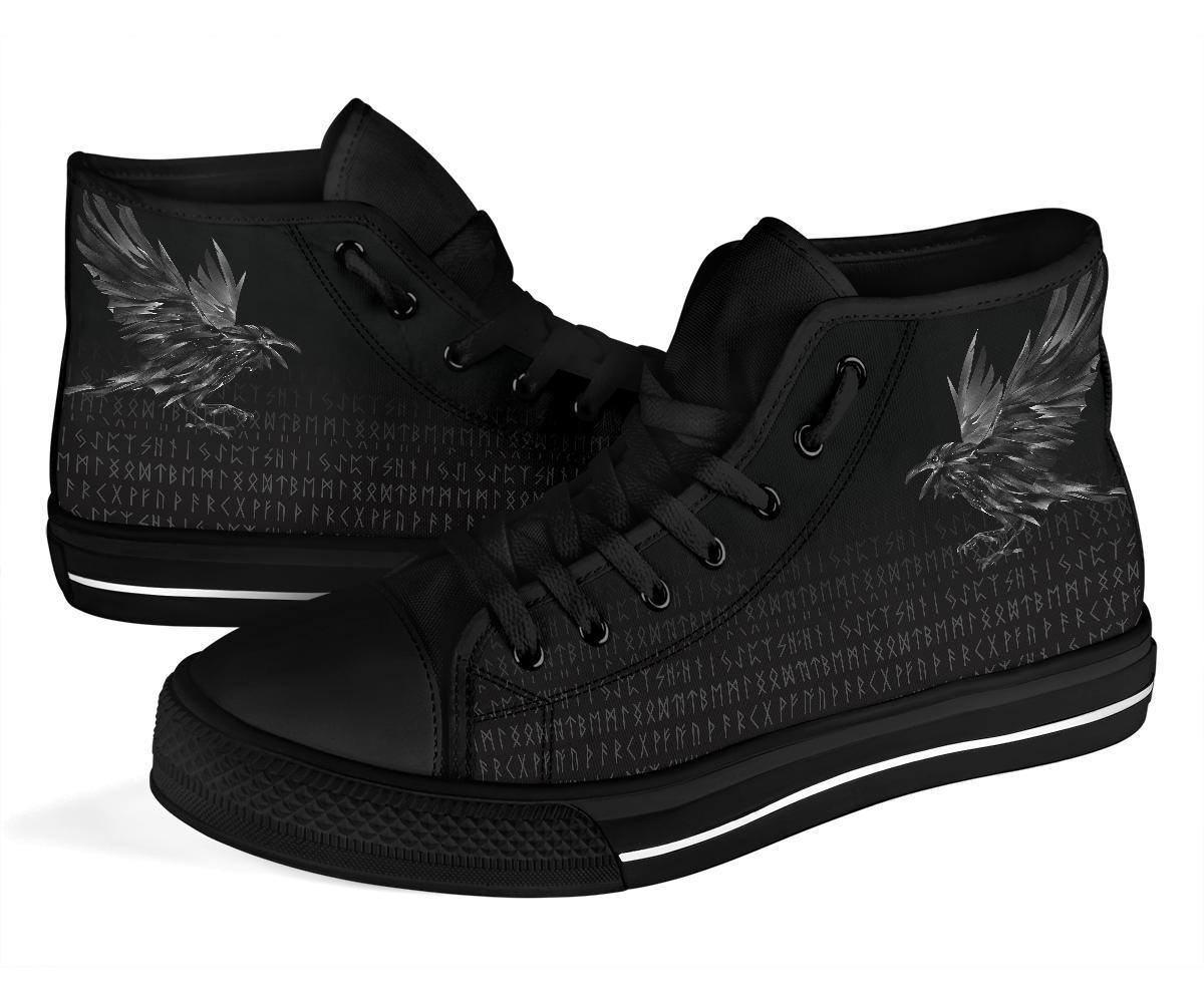 Viking High Top Shoes The Raven Of Odin Rune RLT12