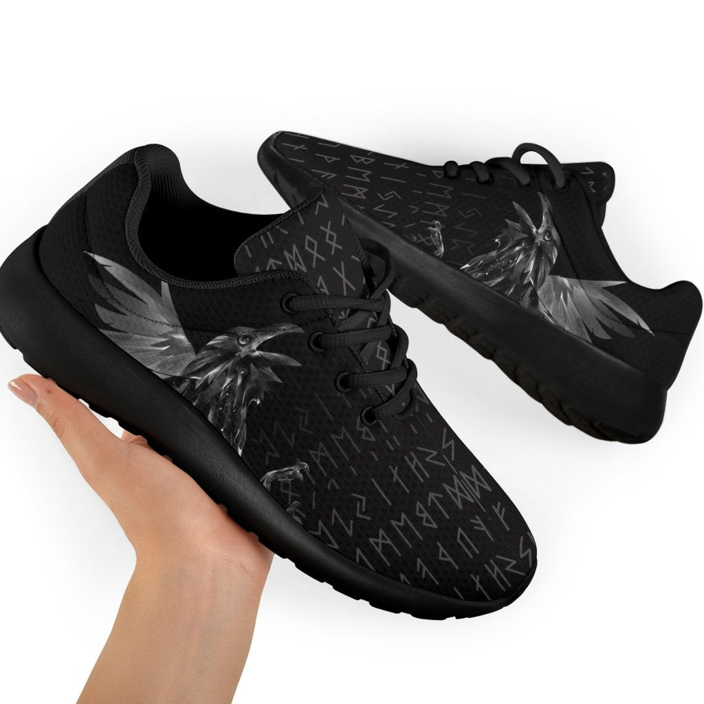 Viking Sporty Sneakers - The Raven Of Odin Rune RLT12