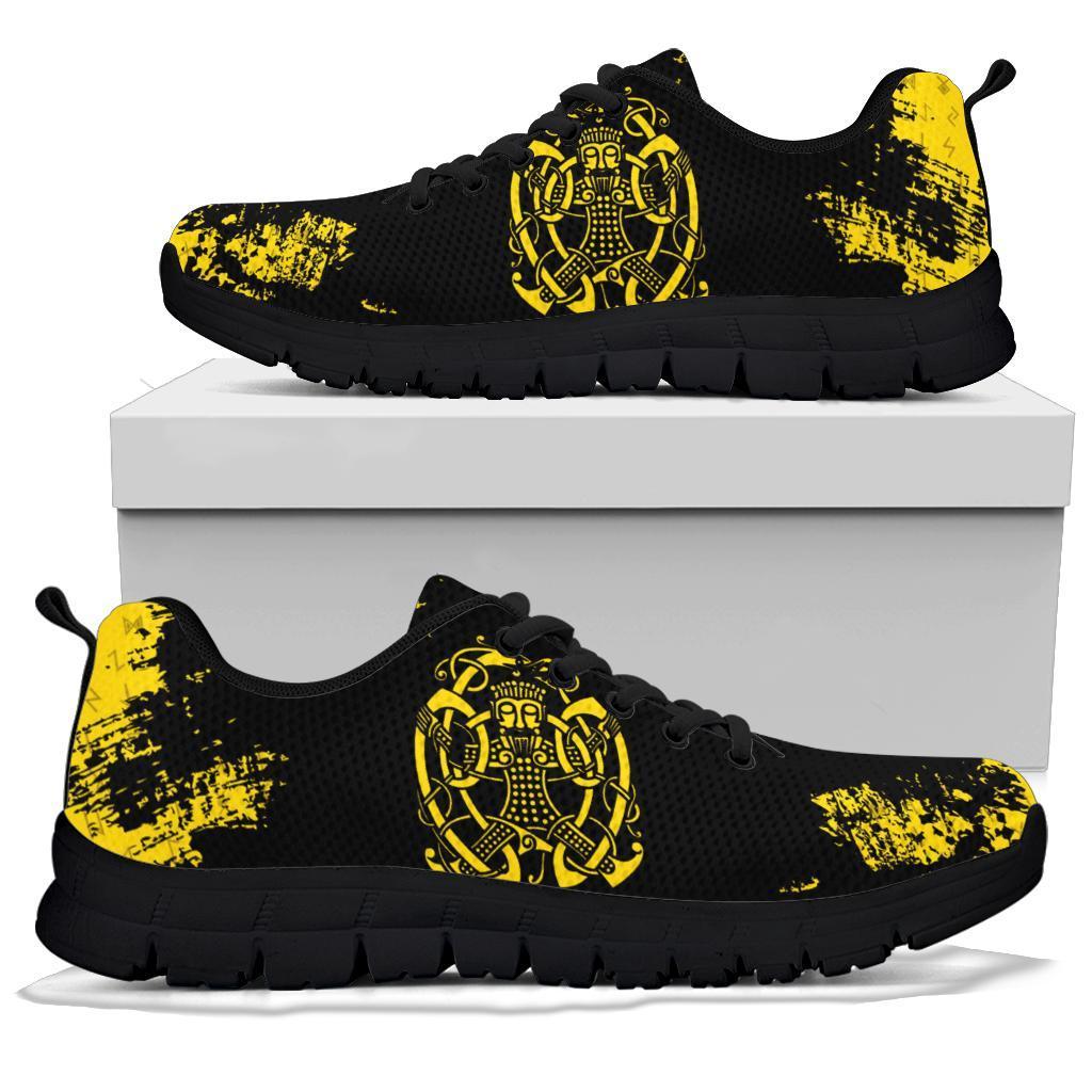 Viking Sneakers, Loki Bound Triskele Rune Gold RLT12