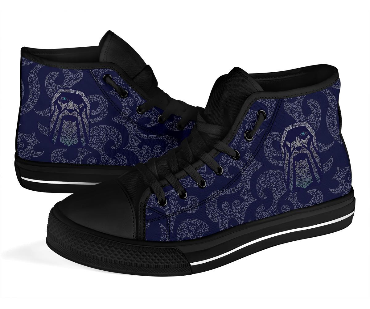 Viking High Top Shoes Odin God Tattoo Collection RLT12