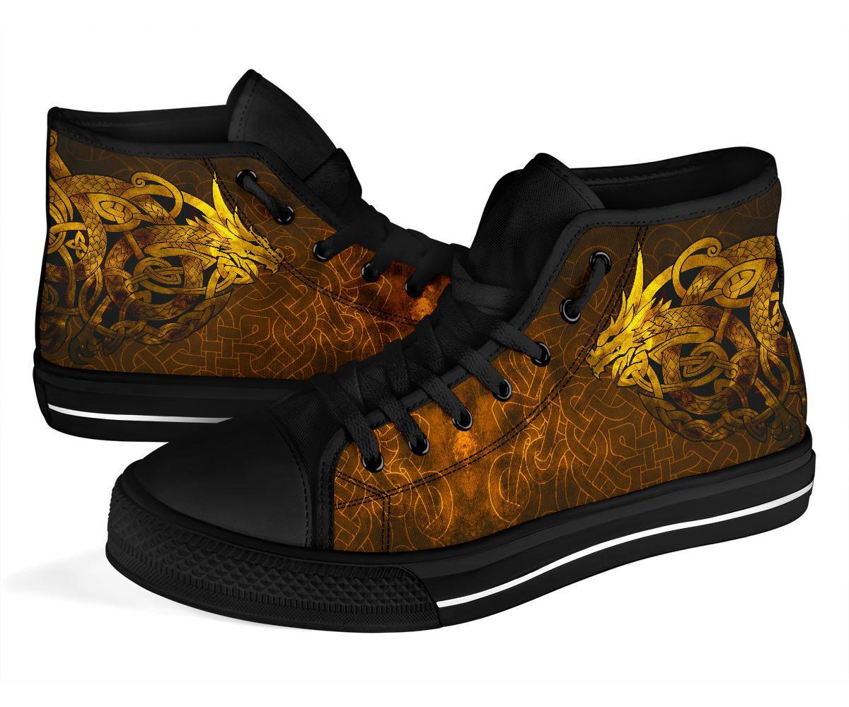 Viking High Top Shoes Celtic Dragon Tattoo RLT12