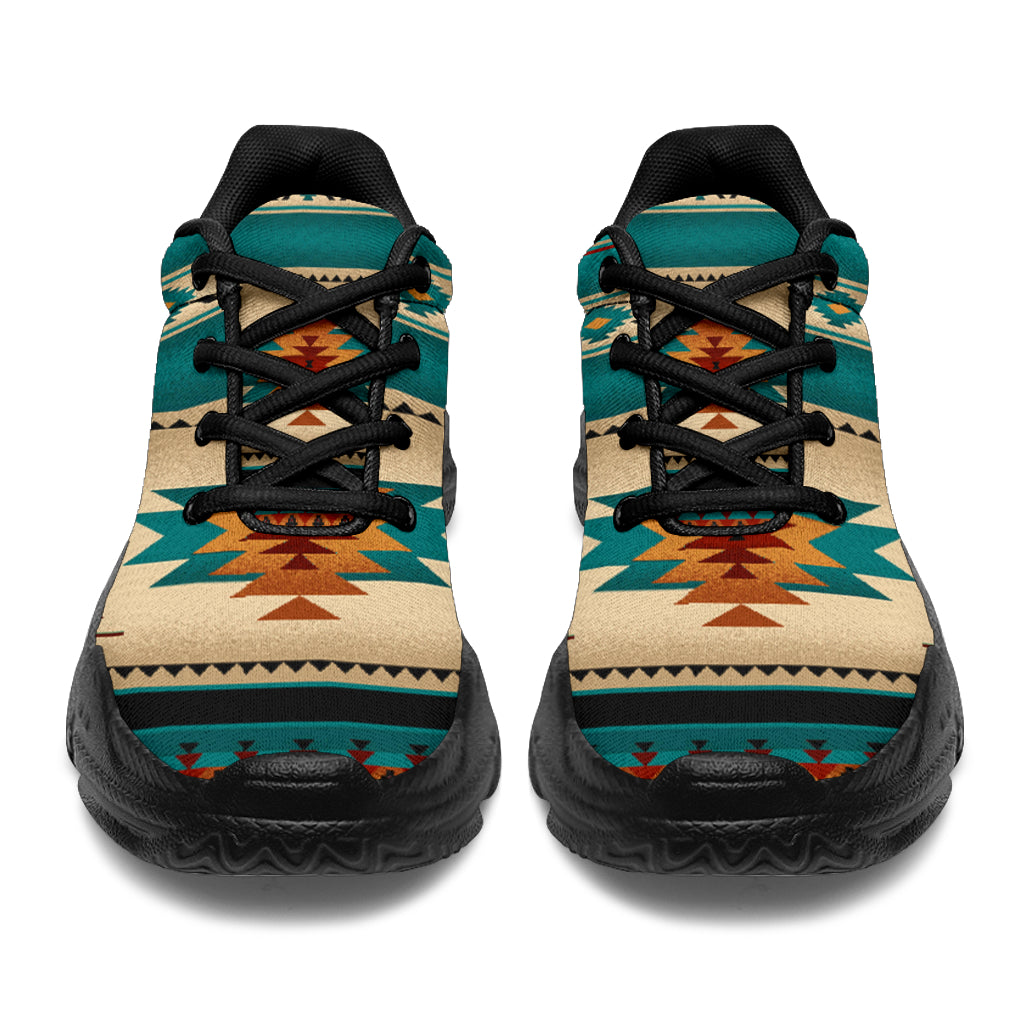 Blue Native American Chunky Sneakers LT10