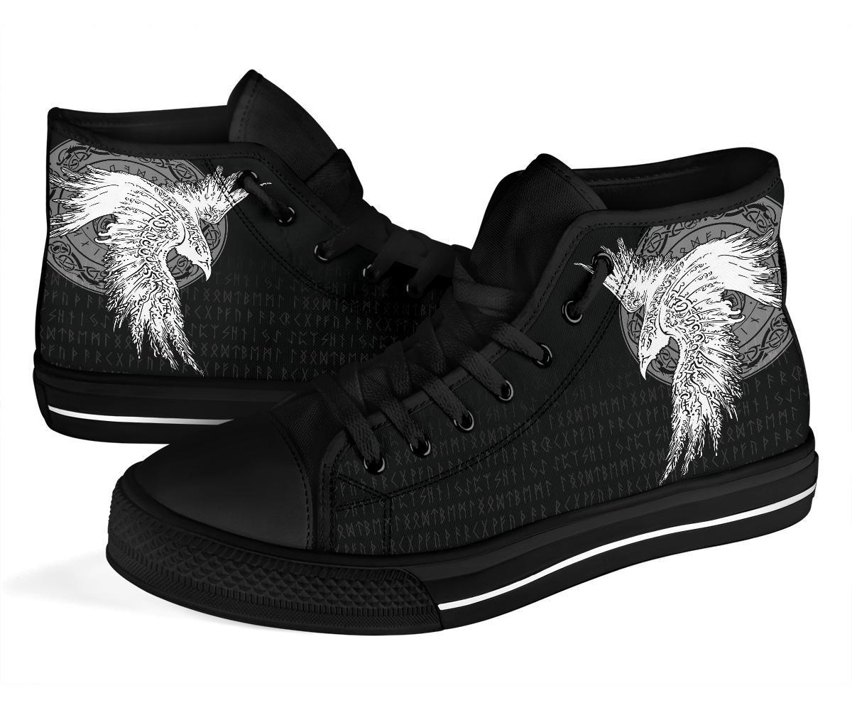 Viking High Top Shoes Mystical Raven Tattoo Special RLT12