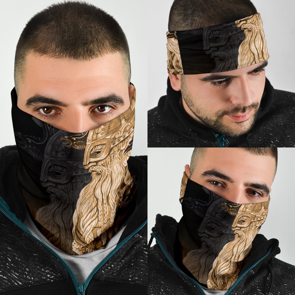 Viking Bandana 3 Pack Odin Raven Viking Gold RLT12