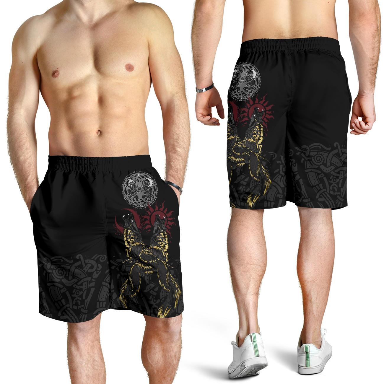 Viking Shorts The Wolves Skoll and Hati RLT12