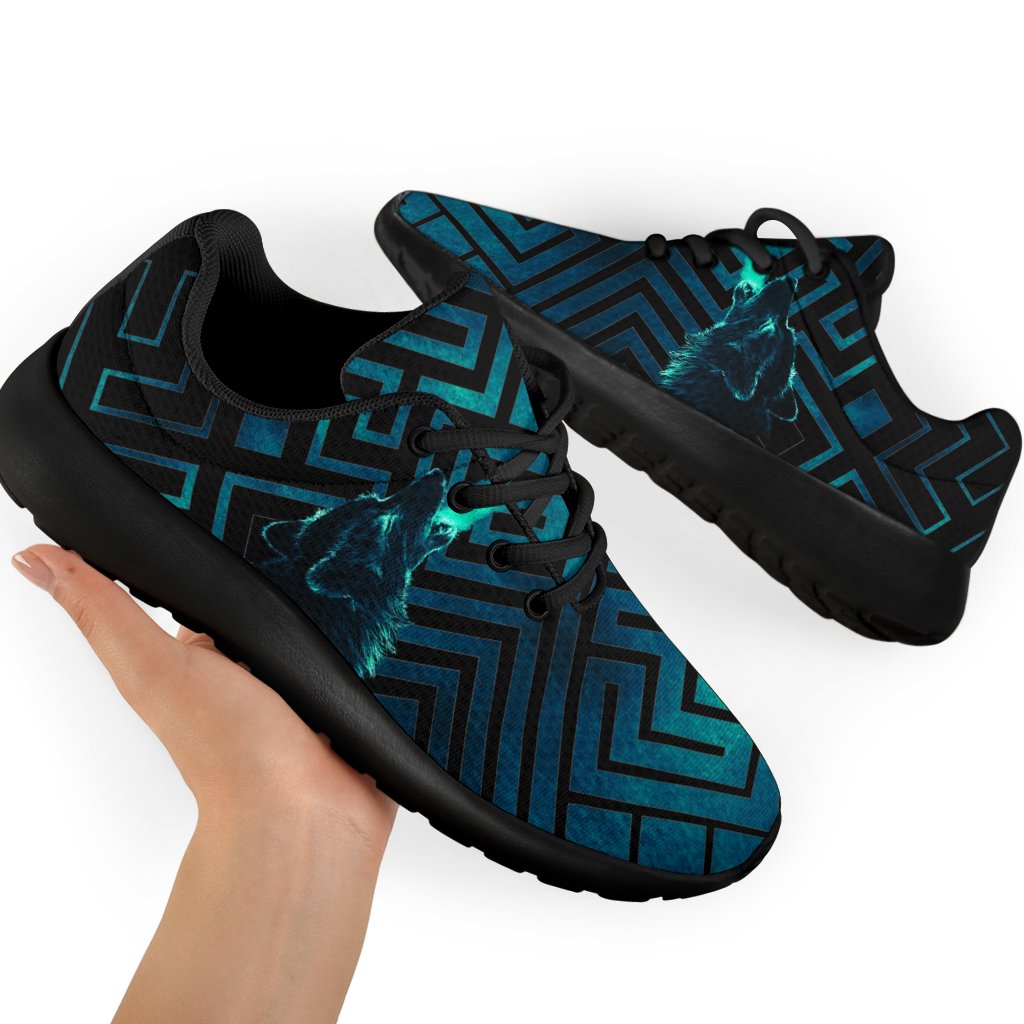 Night Wolf Native American Sport Sneakers LT10