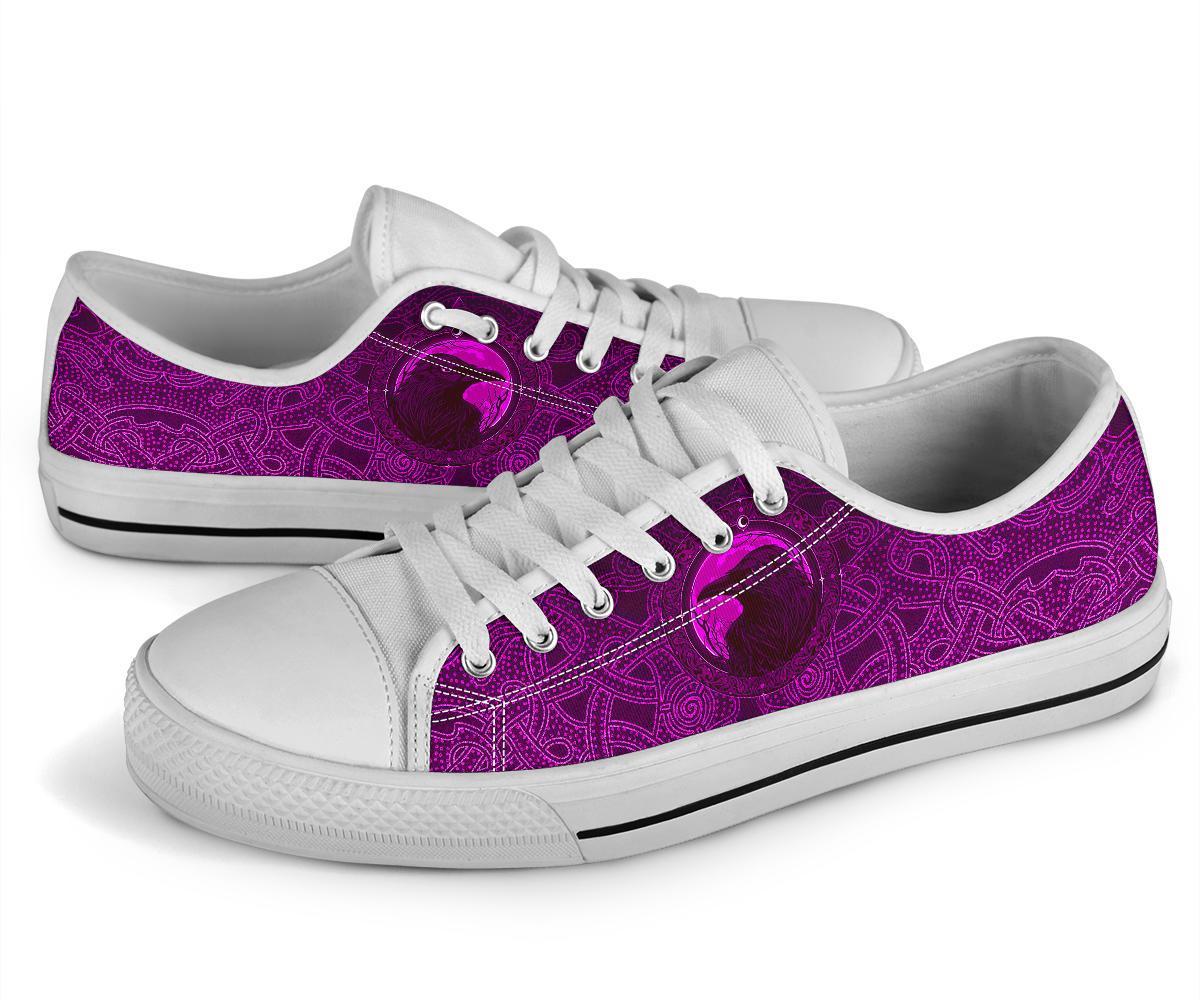 Viking Low Top Shoes, Ethnic Odin Raven Pink RLT12