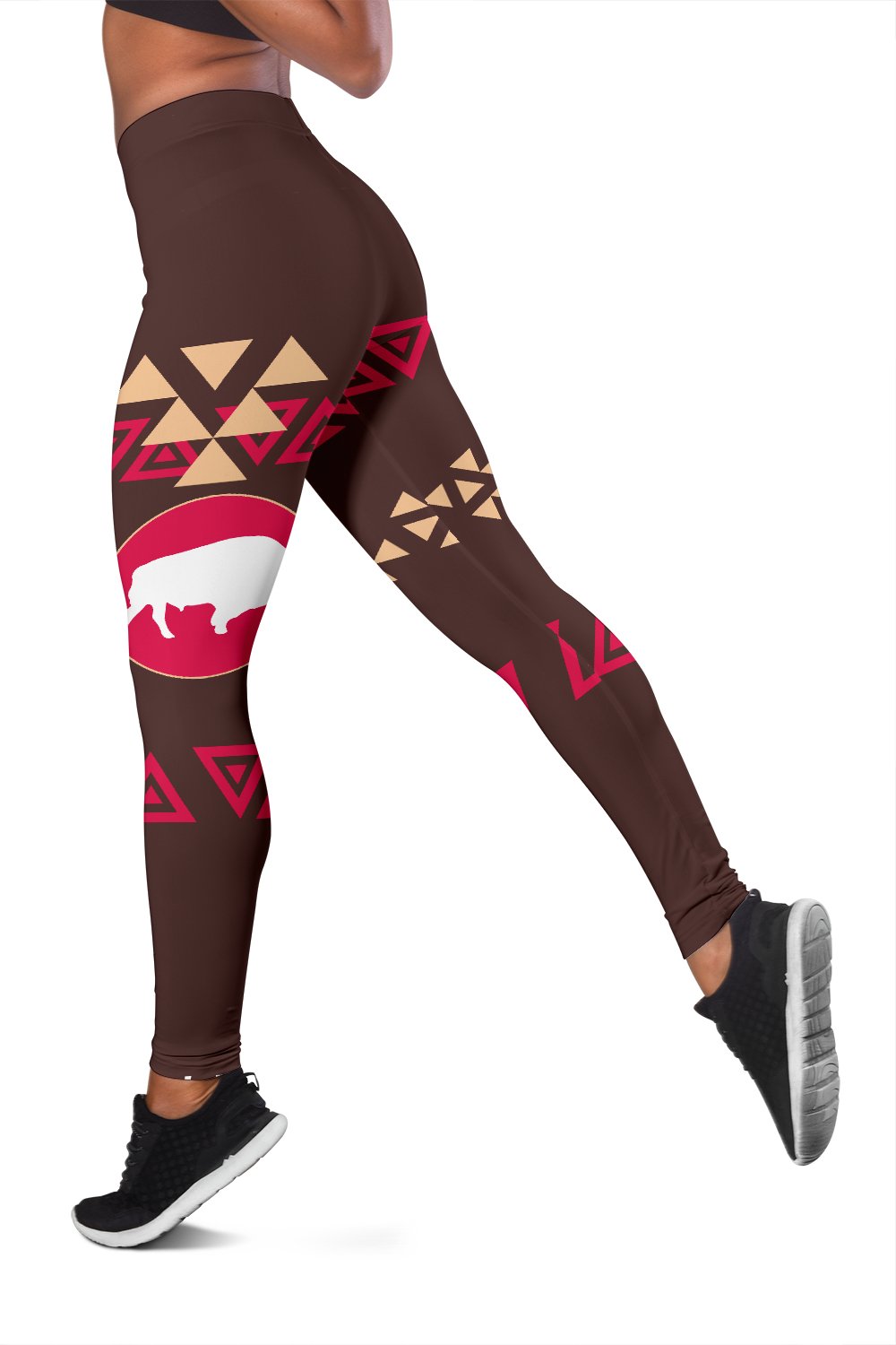 Brown Bison Native American Women's Leggings LT10