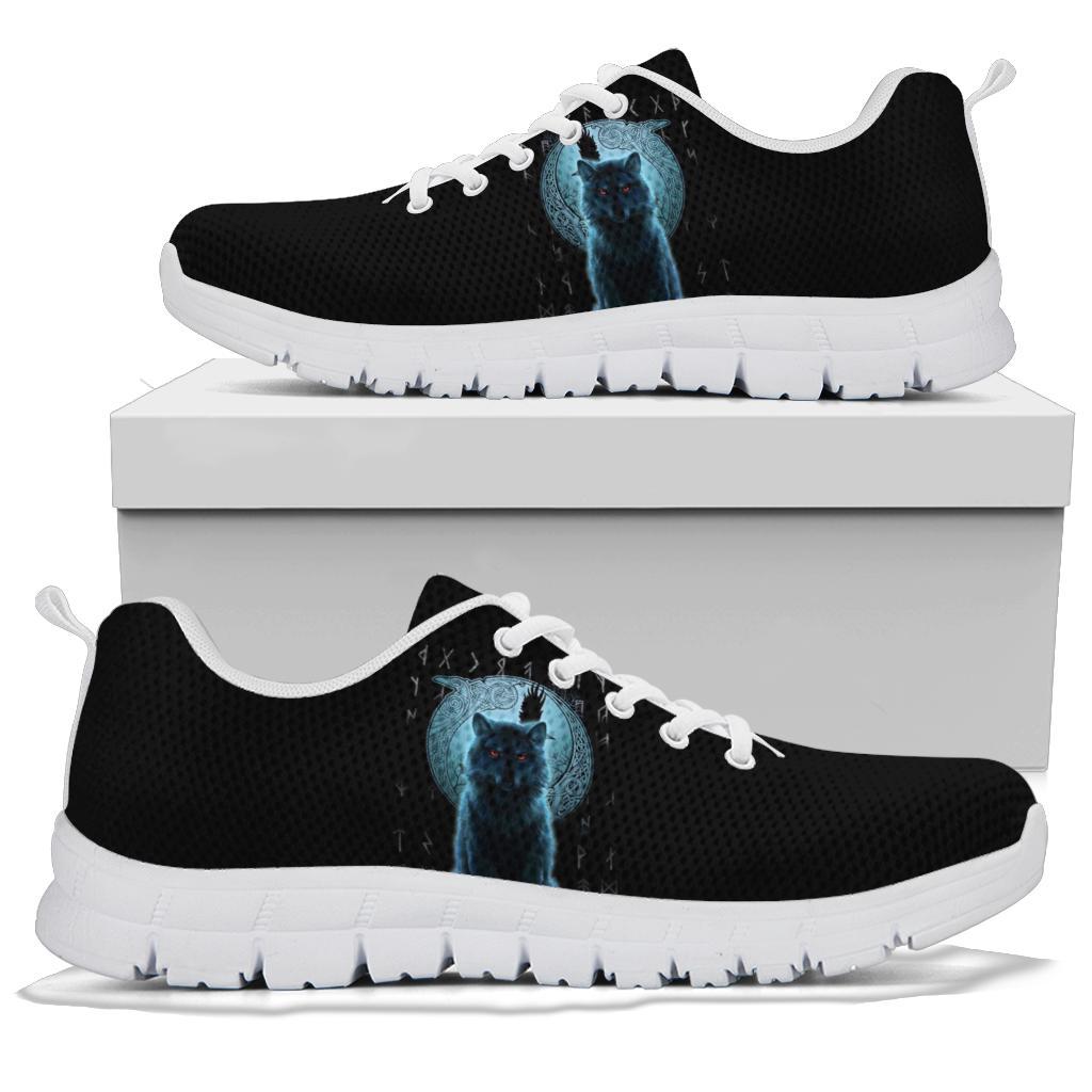 Viking Sneakers, Fenrir Viking Wolf and Moon RLT12