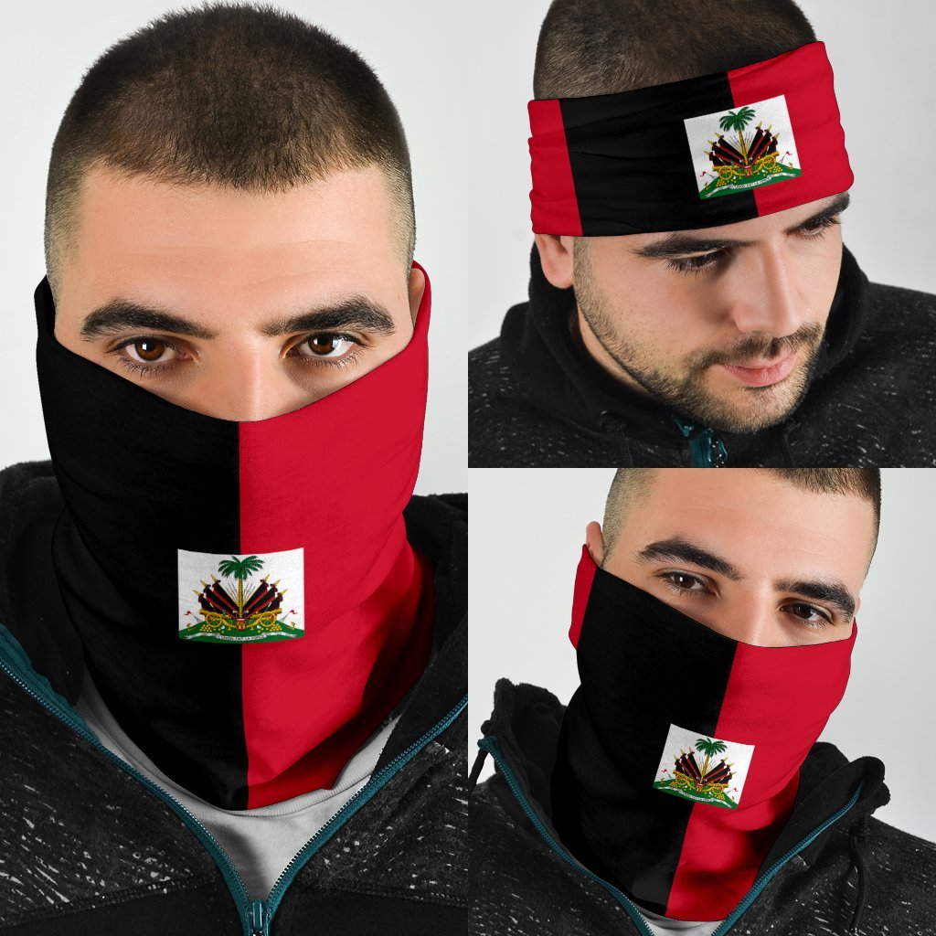 Haiti 1964 Bandana 3 - Pack - Flag Neck Gaiter