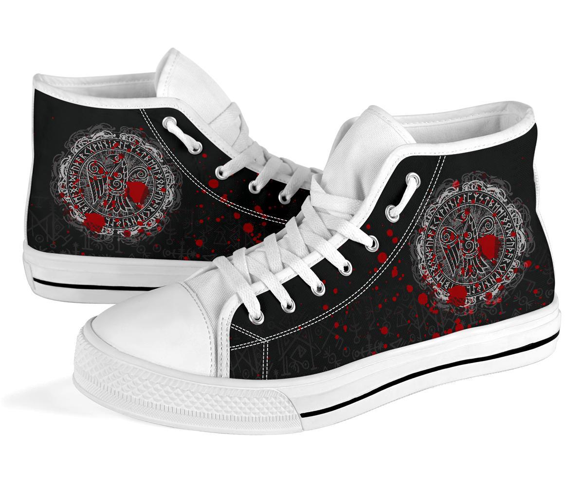 Viking High Top Shoes Raven Celtic Tattoo Blood RLT12