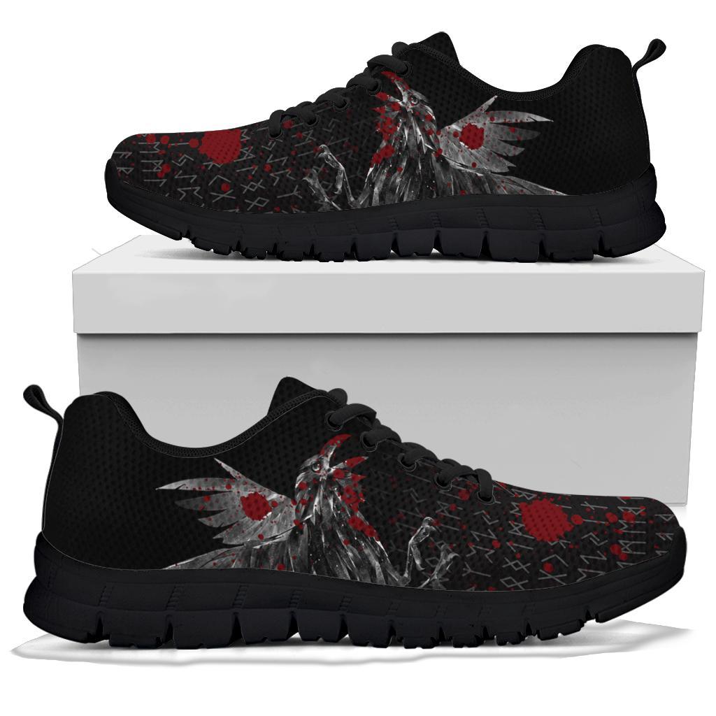 Viking Sneakers - Odin Huginn and Muninn Rune Blood RLT12