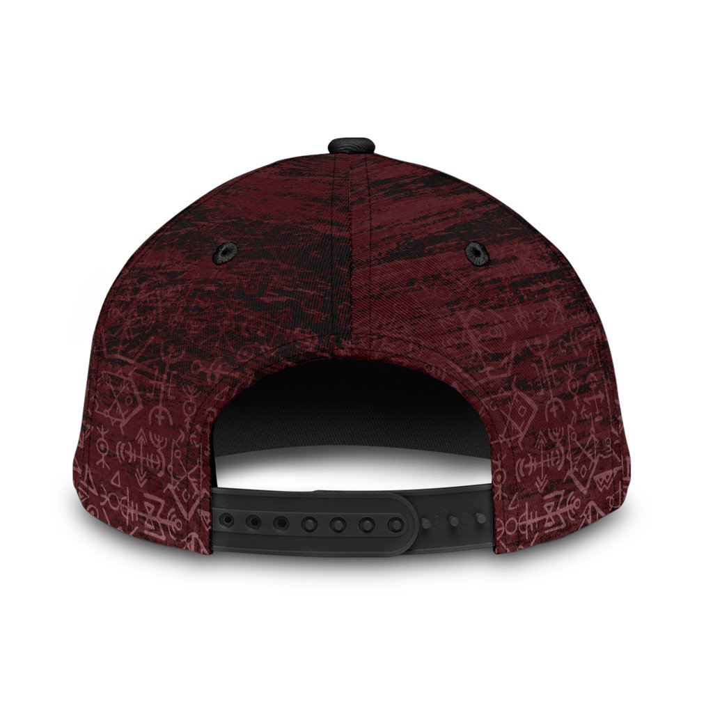 Viking Classic Cap Fenrir On The Blood Moon Background RLT12