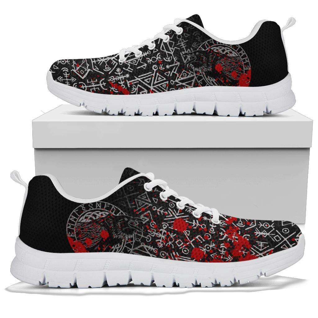 Viking Sneakers - Odin Raven Rune Futhark Blood RLT12