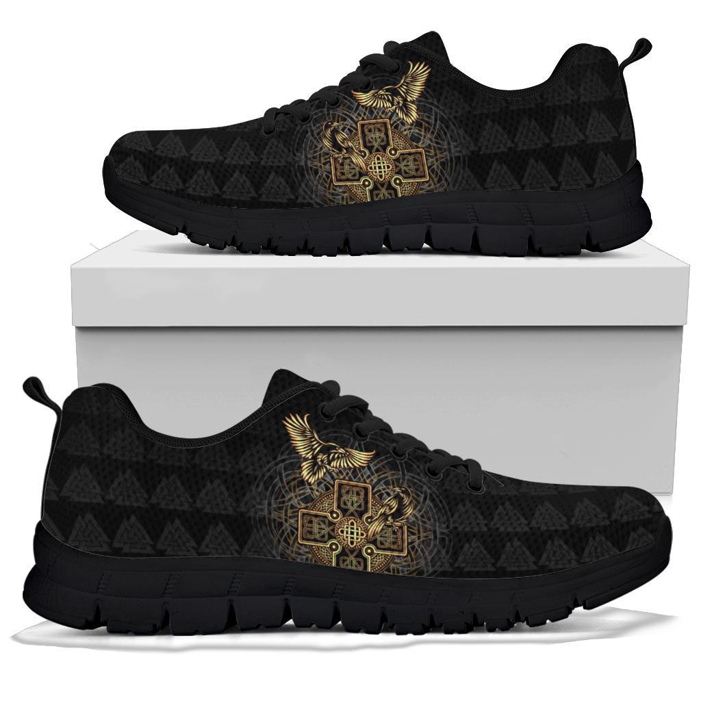 Viking Sneakers - Odin's Celtic Raven Tattoo RLT12