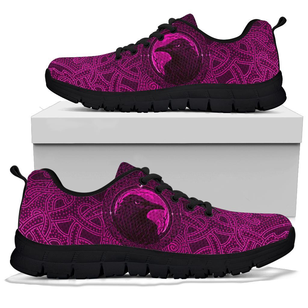 Viking Sneakers, Ethnic Odin Raven Pink RLT12