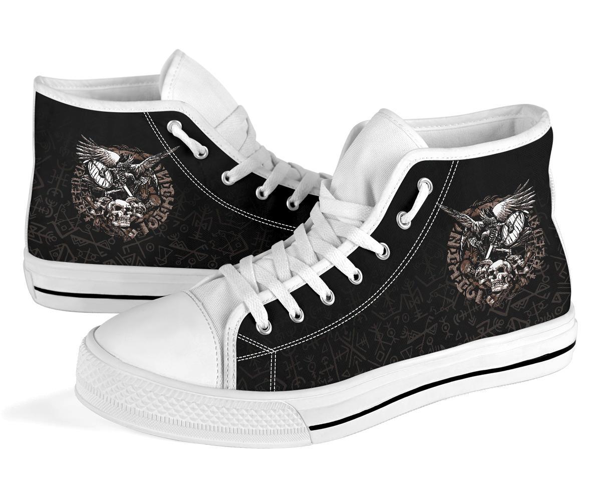Viking Warrior Tattoo Odin High Top Shoes RLT12