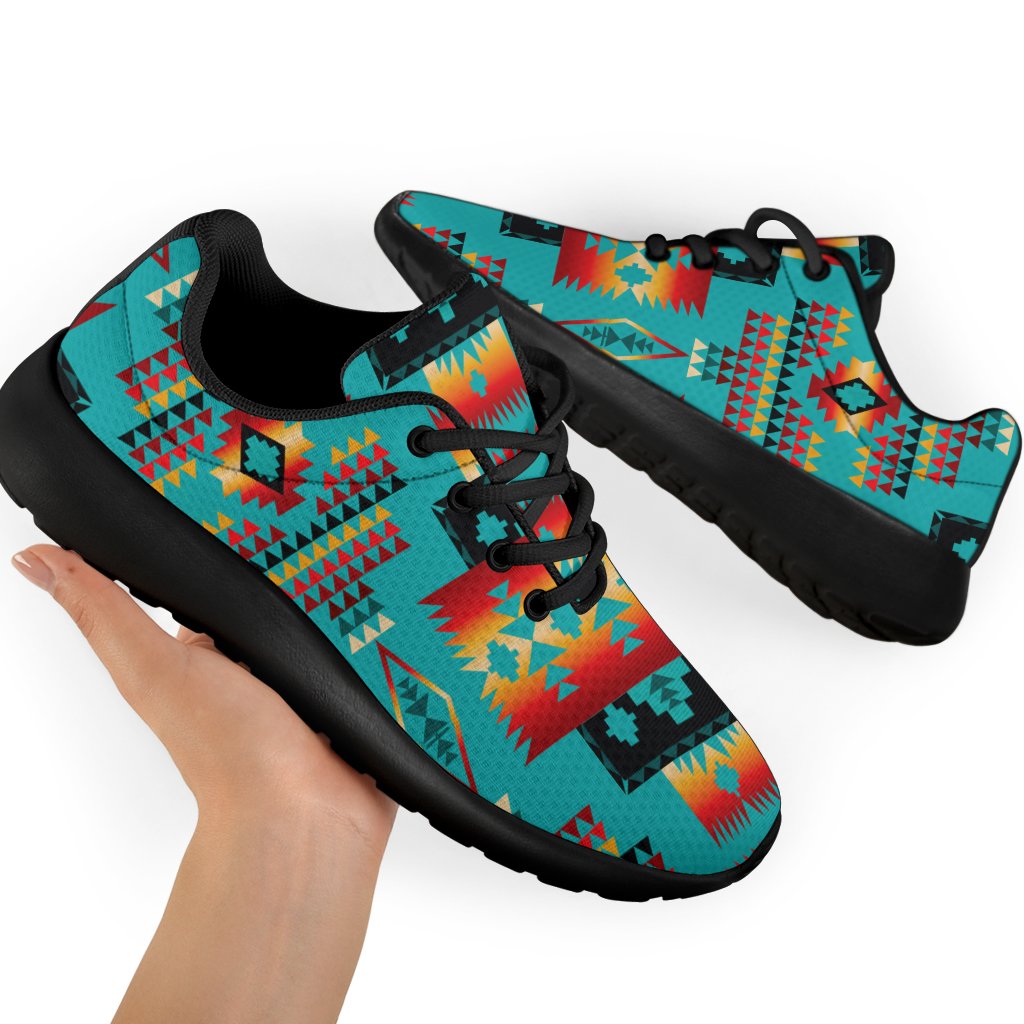 Blue Native Tribes Pattern Native American Sport Sneakers LT10
