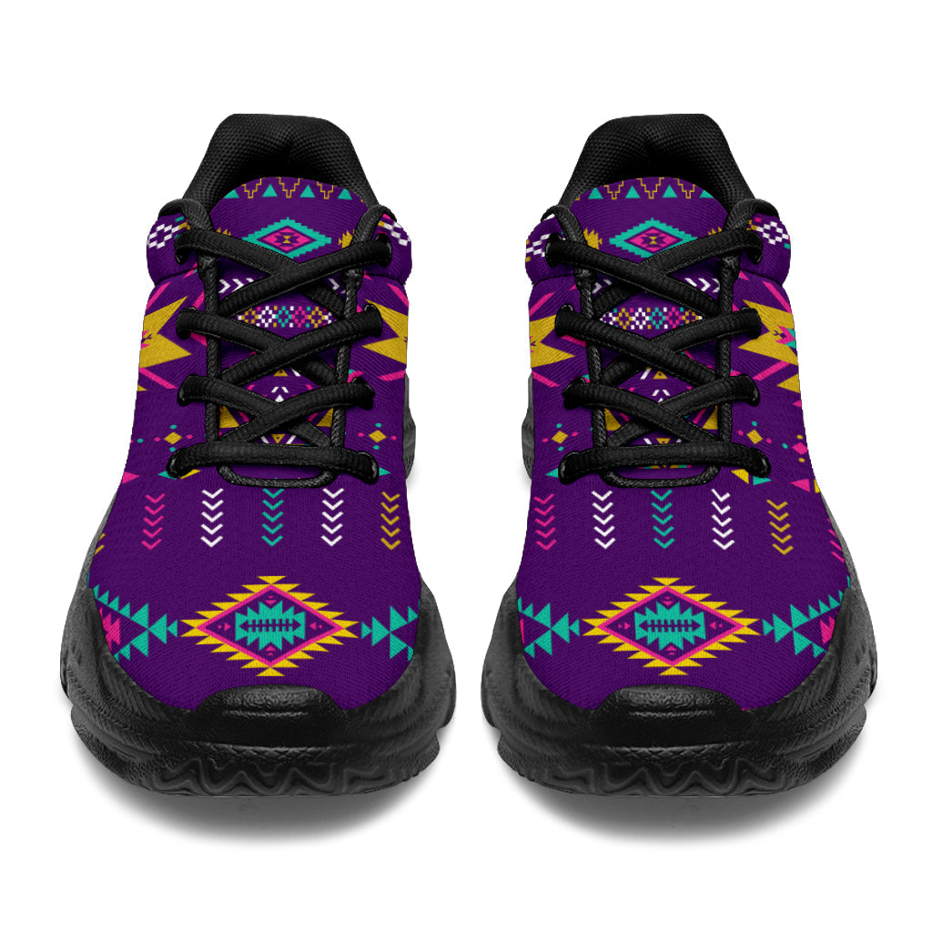 Native American Light Purple Pattern Chunky Sneakers LT10