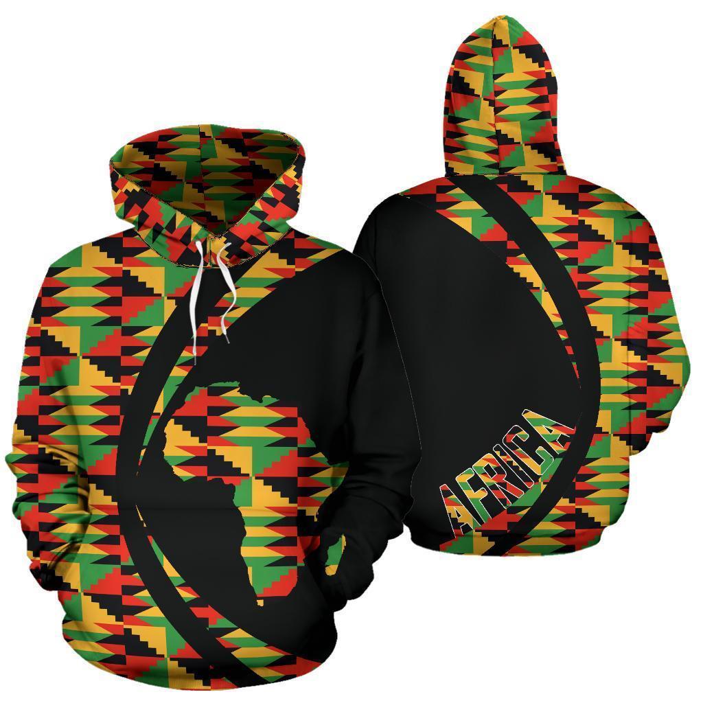 African Hoodie Kente Cloth Ghana Special Pullover Circle Style