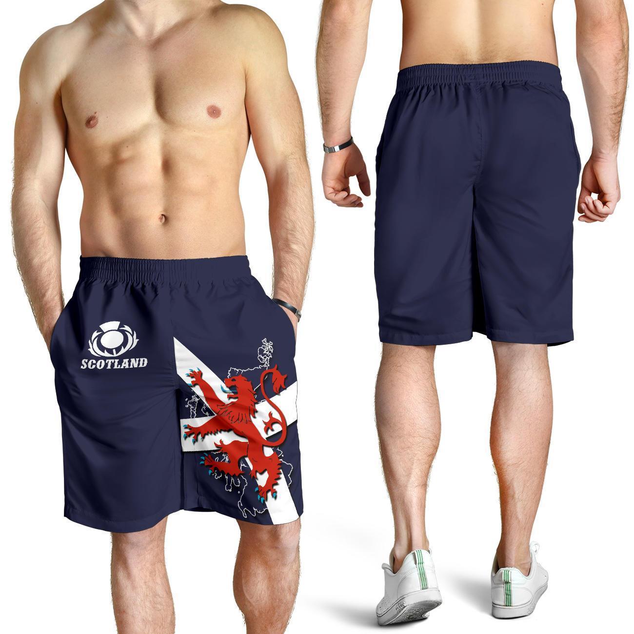 Scotland Rugby Men Shorts Lion Rampant with Thistle