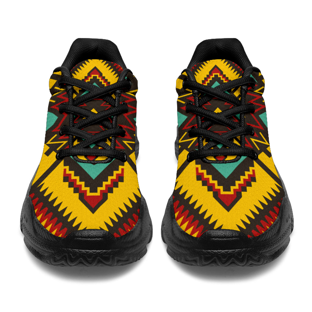 Native American Abstract Geometric Ornament Chunky Sneakers LT10