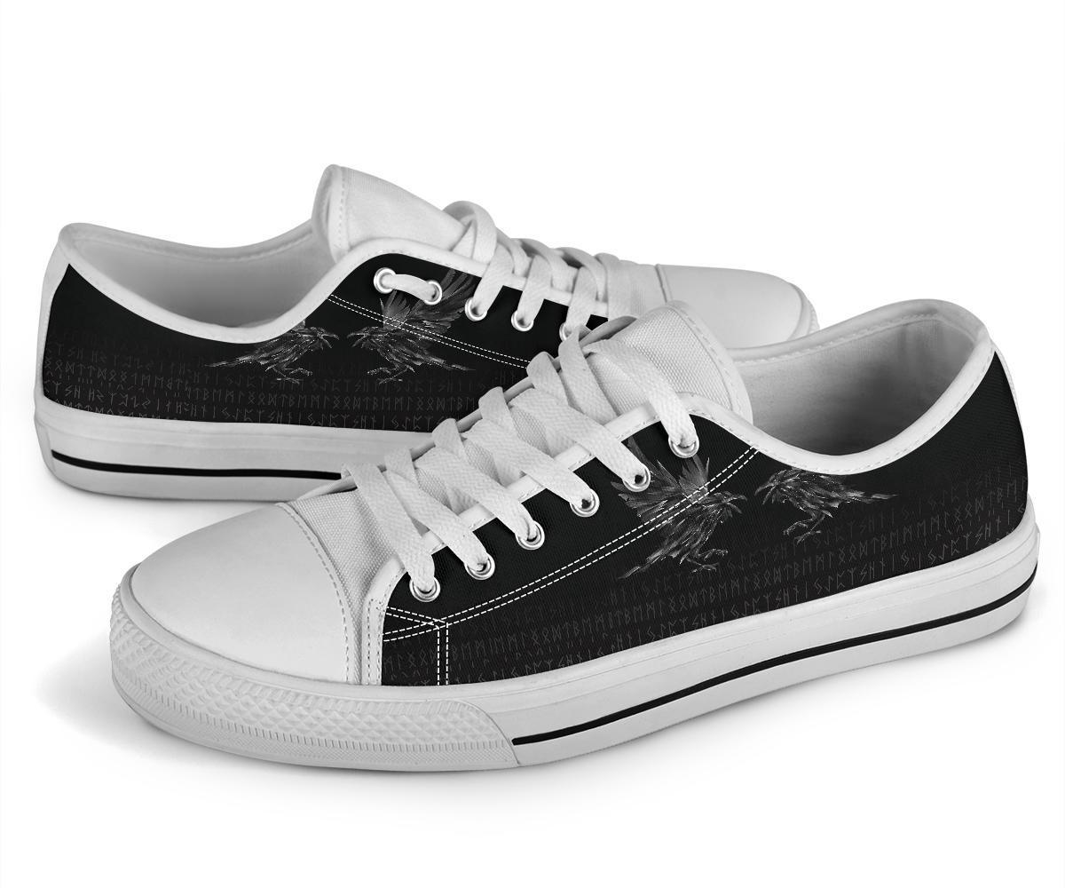 Viking Low Top Shoes Odin Huginn and Muninn Rune RLT12