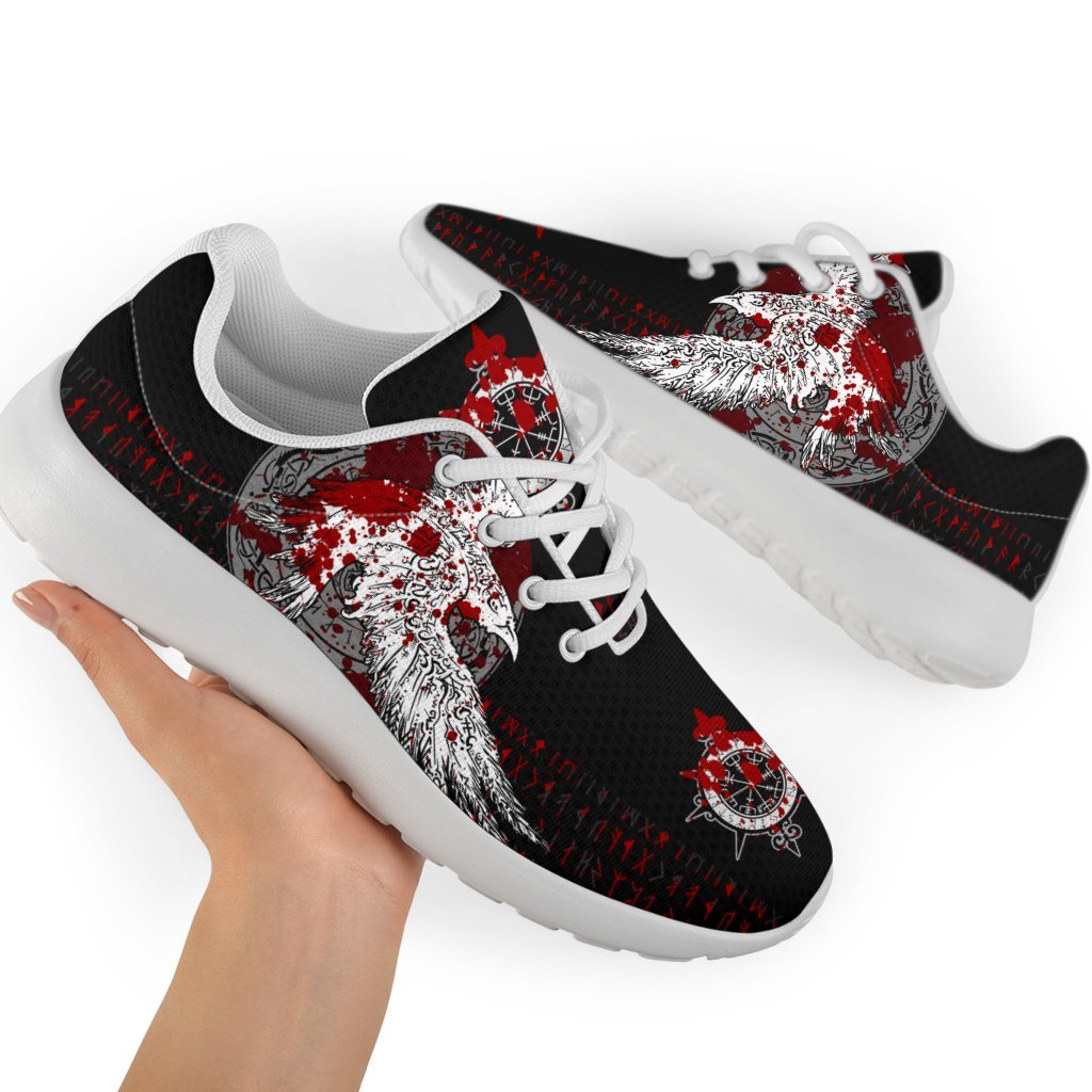 Viking Sport Sneakers - Mystical Raven Tattoo Blood RLT12