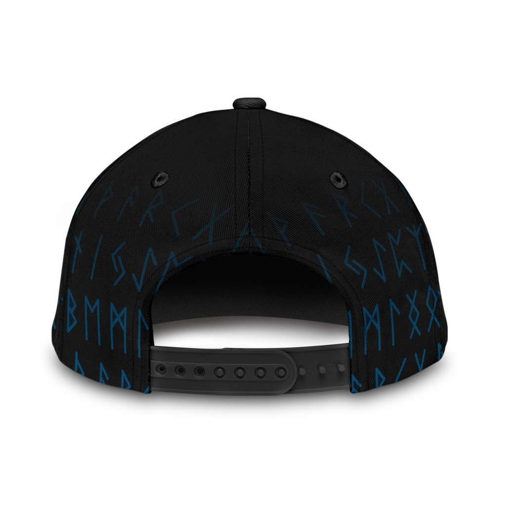 Viking Classic Cap, Fenrir Raven and Vegvisir Tattoo Cyan RLT12