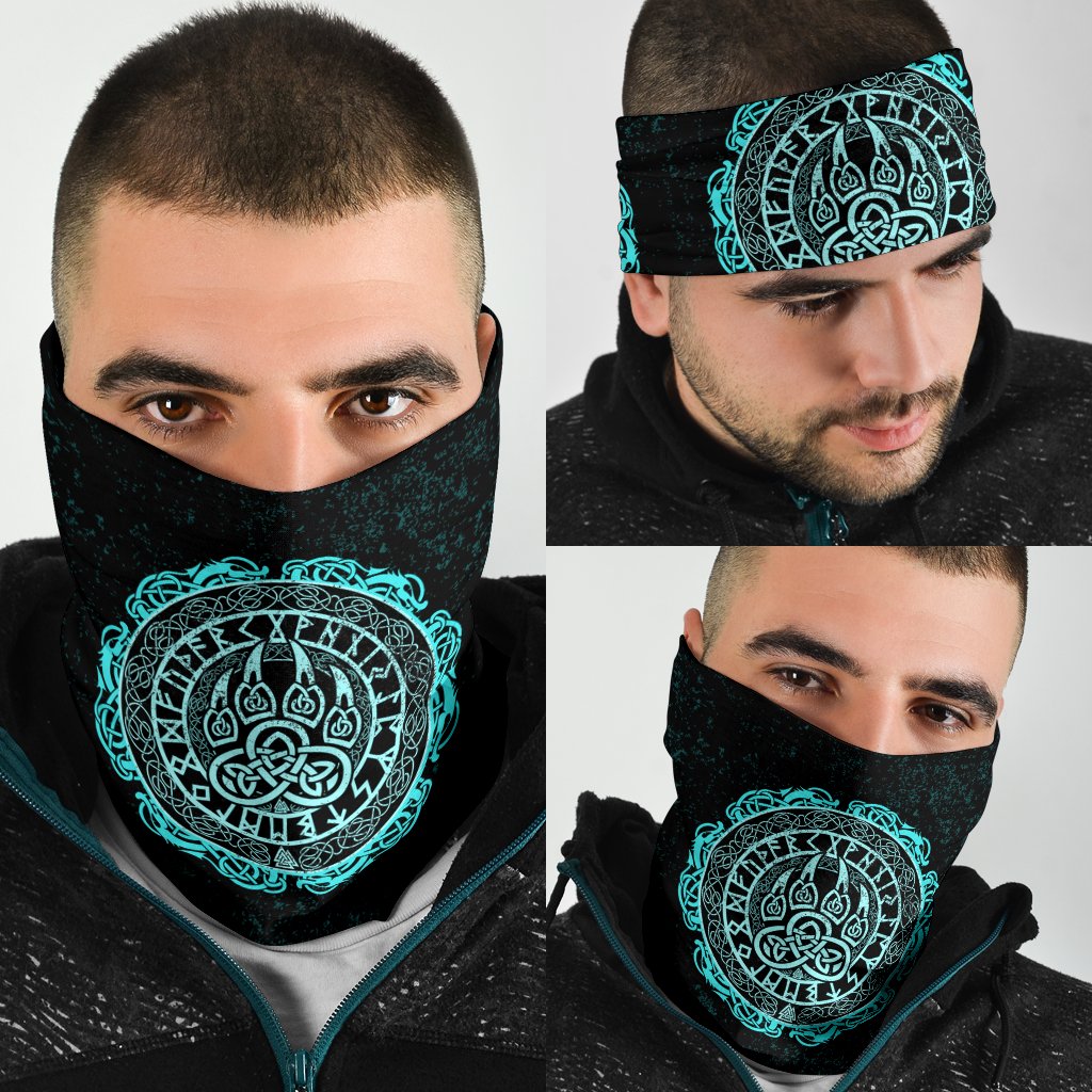 Viking Bandana 3 Pack Viking Bear Claws Cyan Tattoo RLT12