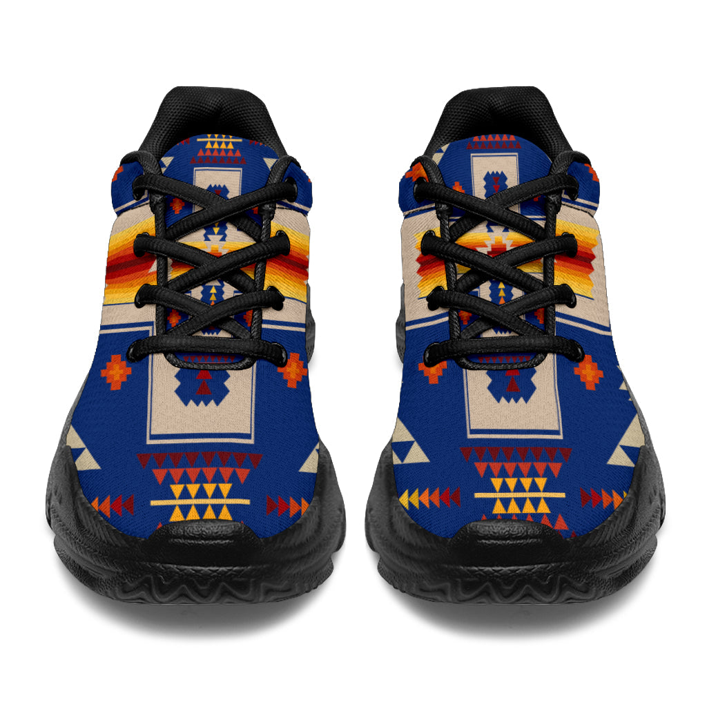 Native American Navy Tribe Chunky Sneakers LT10