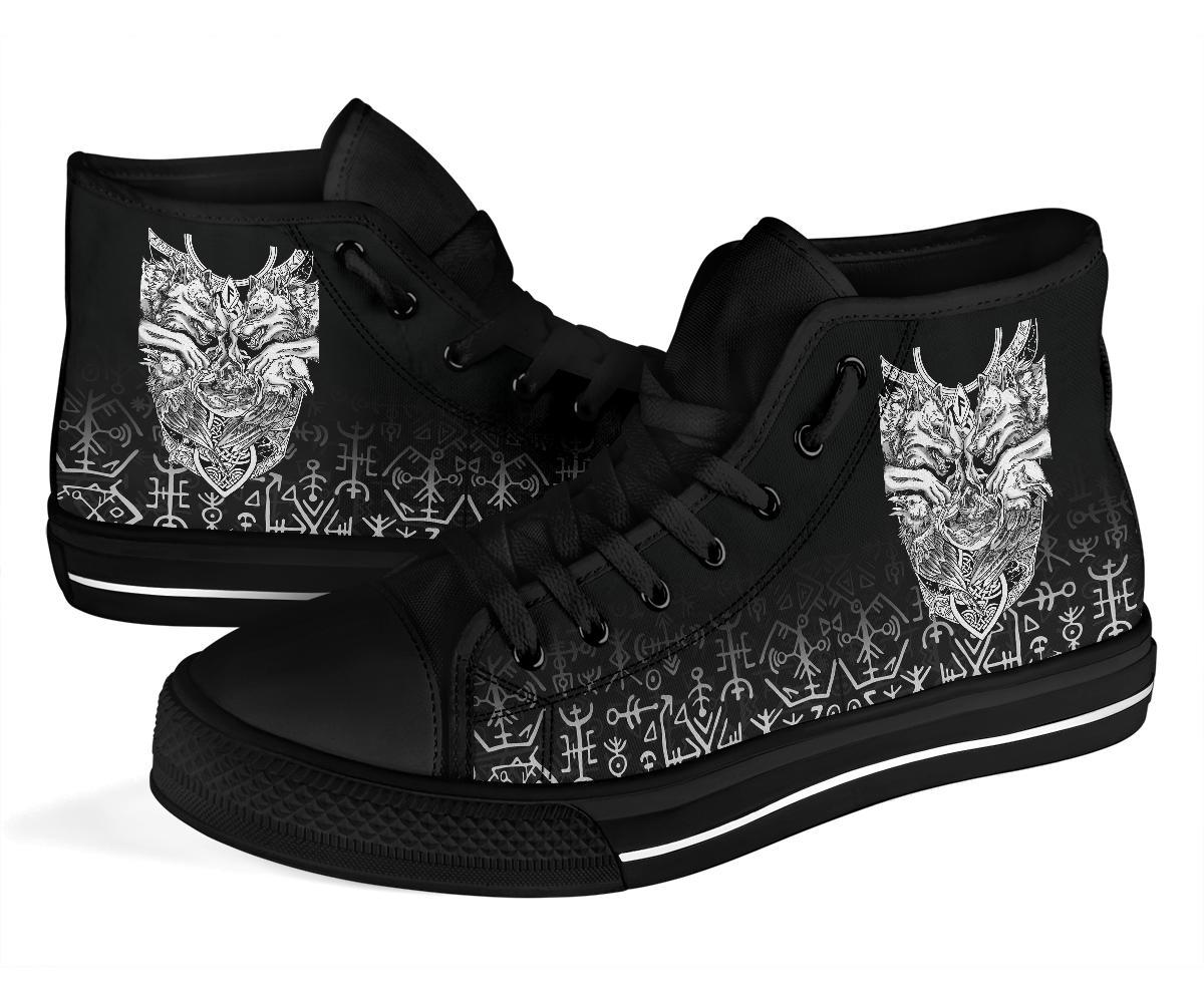 Viking High Top Shoes Wolf and Raven Special RLT12