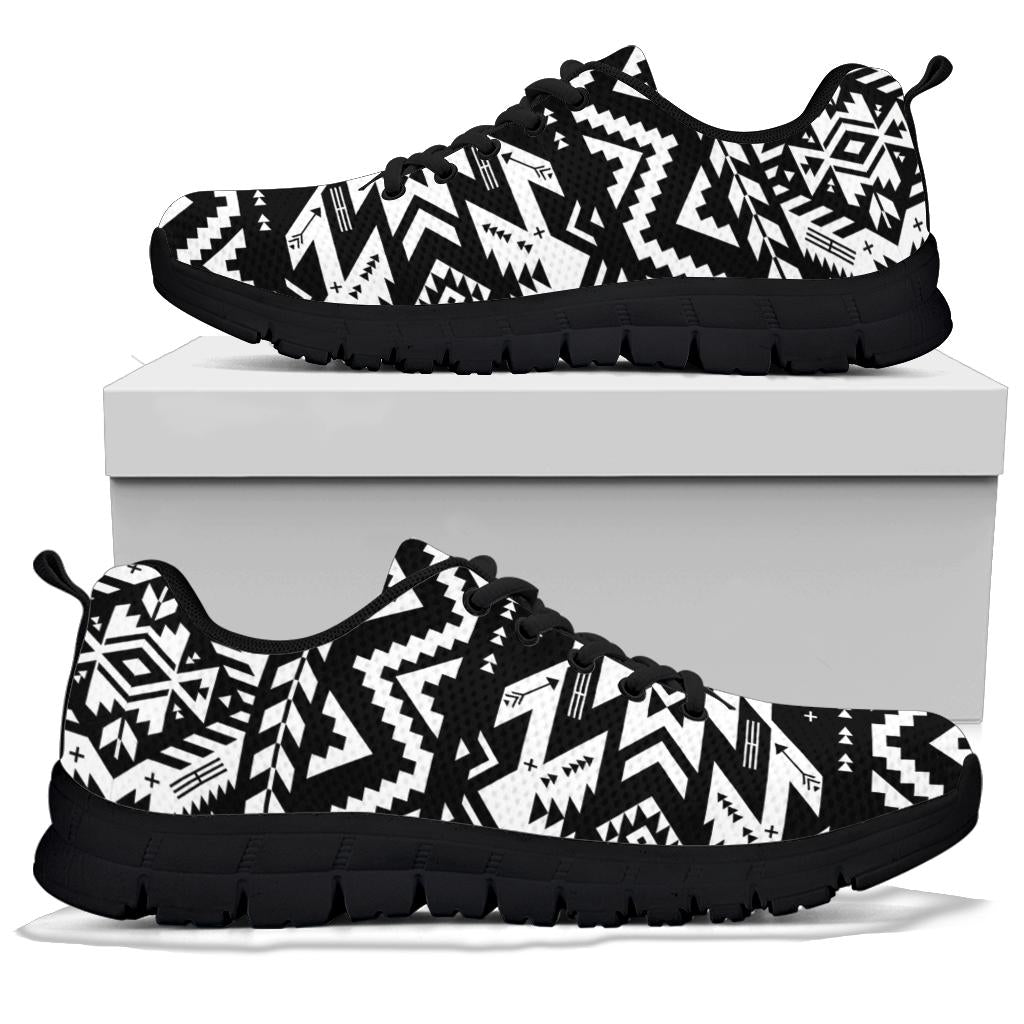 Black Pattern Native American Sneaker LT10