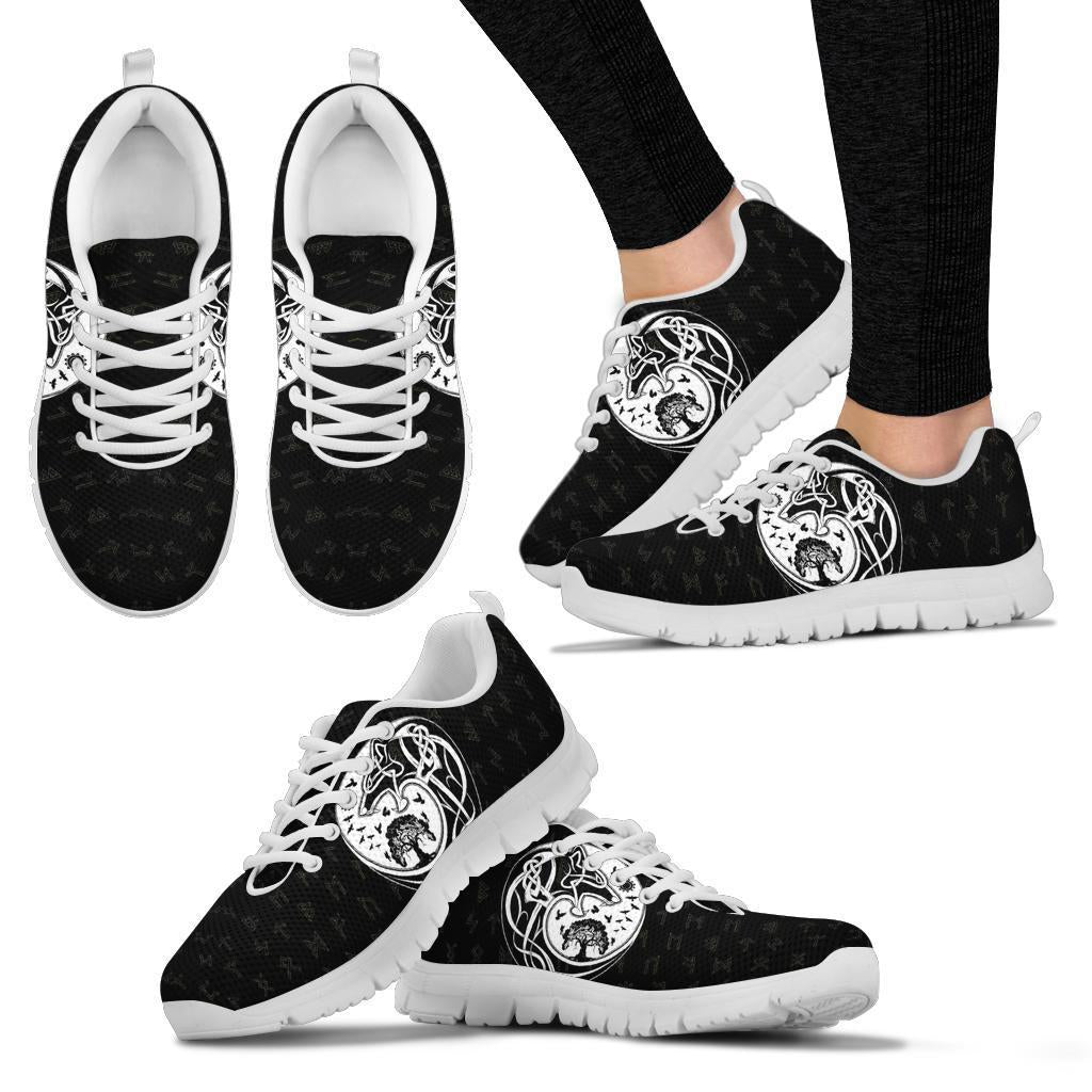 Viking Sneakers, Skoll and Hati Rune Tattoo RLT12