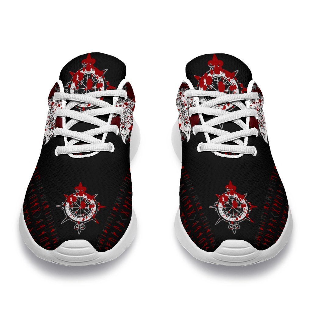 Viking Sport Sneakers - Mystical Raven Tattoo Blood RLT12