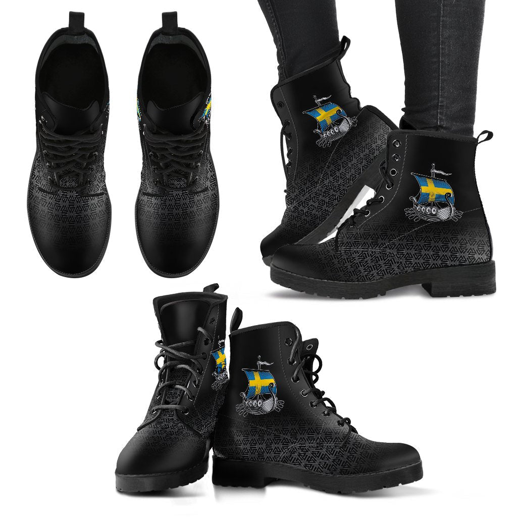 Viking Leather Boots Swedish Drakkar RLT12