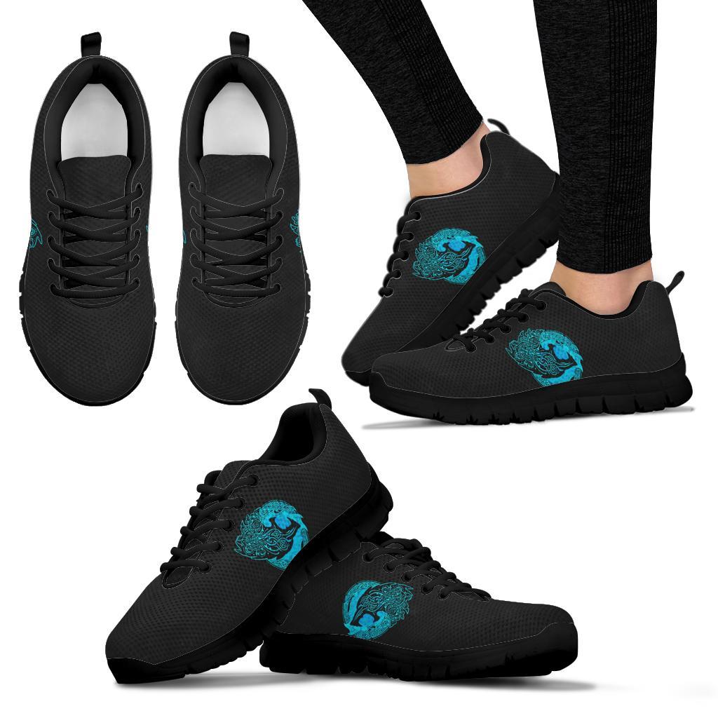Viking Sneakers - Fenrir Wolf Cyan RLT12