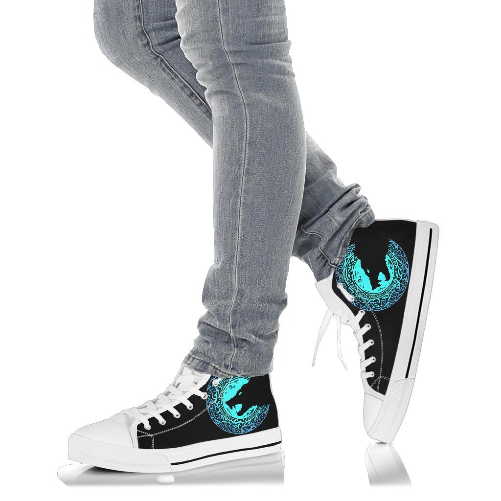 Viking High Top Shoes Fenrir Norse Wolf RLT12